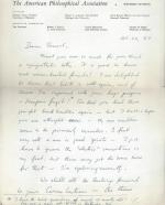 [Nagel, Manuscript Letter Signed [MLS] from Herbert Feigl to Ernest Nage