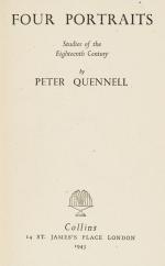 Quennell, Four Portraits – Studies of the Eigteenth Century.