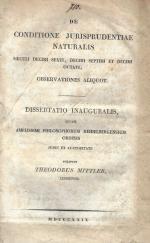 Mittler, De Conditione Jurisprudentiae Naturalis Saeculi Decimi Sexti