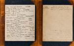 Louis Cobbett - Two Manuscript Books of Laboratory Notes by student of bacteriol
