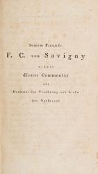 [Savigny, Des Quintus Horatius Flaccus Satiren. 