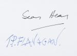 [Heaney, T.P. Flanagan, RHA, PPRUA. [Signed by Seamus Heaney and T.P.Flanagan]