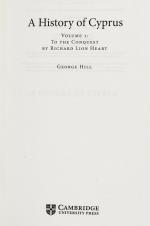 [Luke, A History Of Cyprus: Volume I, II, III and IV.