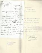 [Luke, Correspondance of 10 letters between Sir Harry Luke and Commander J.R. Clay of Clay's Marine Steering Gear