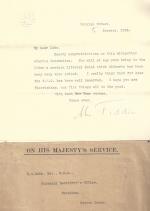 [Luke, Typed Letter signed (TLS) on Colonial Office Stationery
