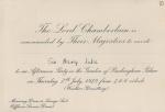 Lord Chamberlain Inviation to Garden Party in 1949 (Princess Elizabeth)
