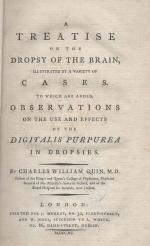 Charles William Quin, A Treatise on the Dropsy of the Brain (First Edition 1790)