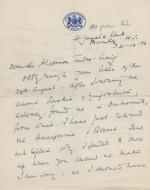 Luke - Manuscript Letter / Autograph Letter signed on Stationery of the Lieutenant Governor of Malta