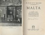 Sir Harry Luke - Malta: An Account and an Appreciation. [SIGNED by Sir Harry Luke on the titlepage].