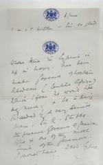 Manuscript Letters Signed (MLS) / Autograph Letters Signed (ALS) on Stationery of the Lieutenant Governor of Malta