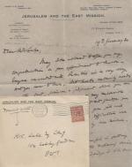 [Luke, Manuscript Letter Signed (MLS) from Reverend E.M.Bickersteth, secretary to Bishop Mac Innes