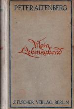 Altenberg, Mein Lebensabend.