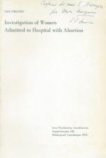 Freundt, Investigation of Women admitted to Hospital with Abortion.