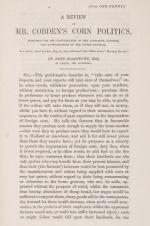 Gladstone- A Review of Mr. Cobden's Corn Politics