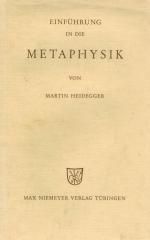 Heidegger, Einführung in die Metaphysik.