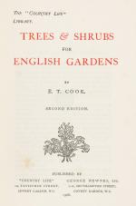 Cook, Trees and Shrubs for English Gardens.