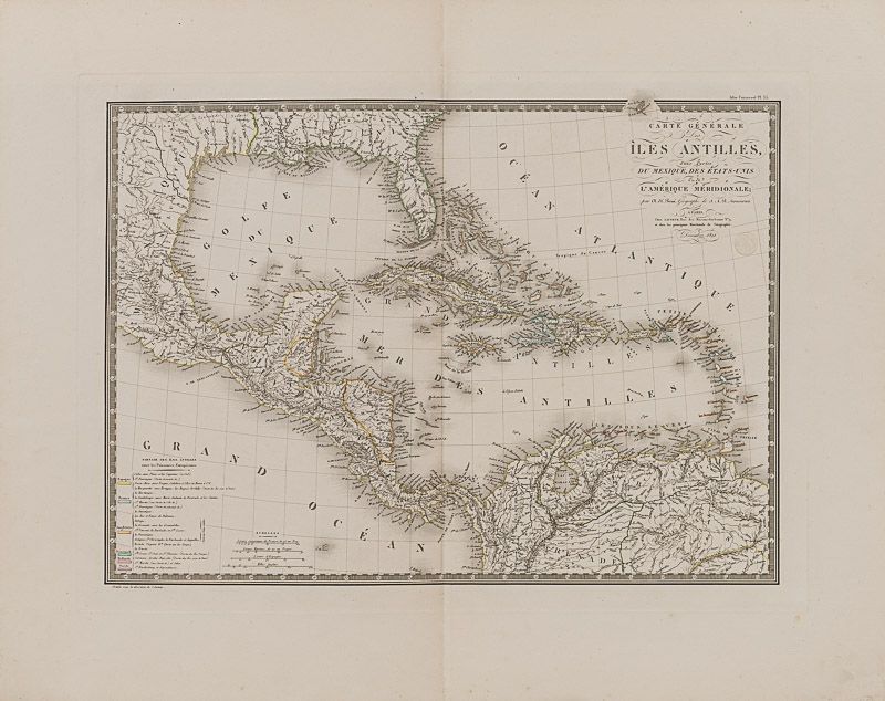 Brué, Carte Génerale des Îles Antilles d’une Partie Du Mexique, Des États-Unis