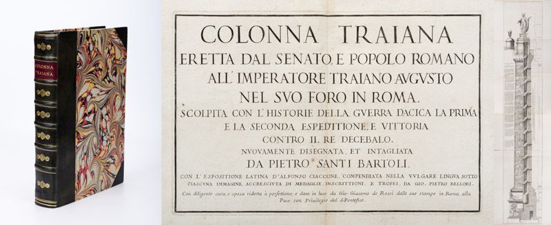 Bartoli, Colonna Traiana [The rare Folio Edition where all planches have a cente
