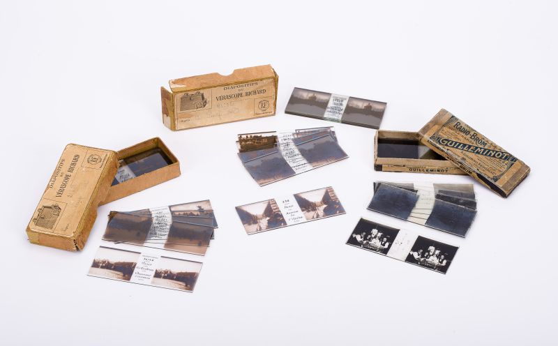 Guilleminot, Collection of thirtyfour (34) original photographic glass-slides by