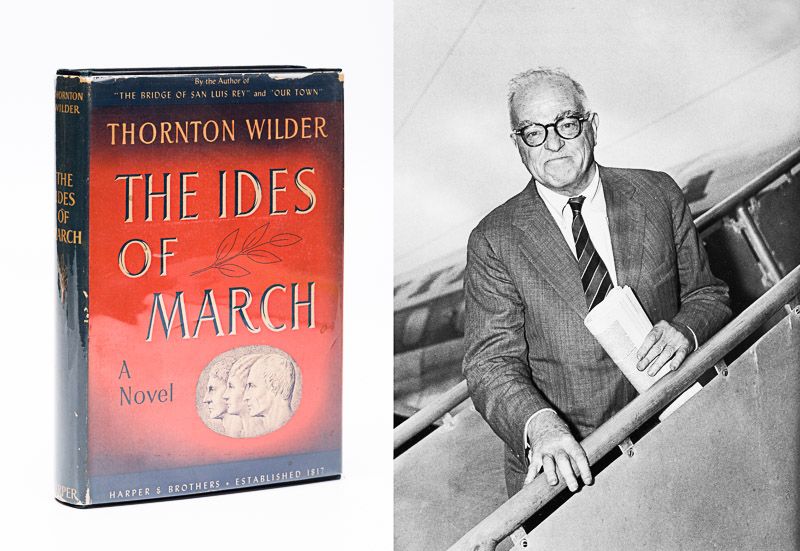 Thornton Wilder, The Ides of March plus an Original Photograph of Thornton Wilder during his visit to Frankfurt in 1957