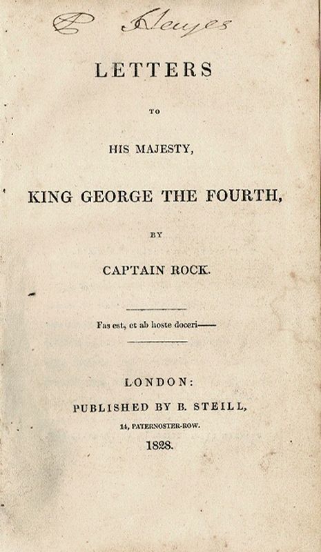 [O’Connor, Letters to His Majesty, King George the Fourth. [This is the Volume o
