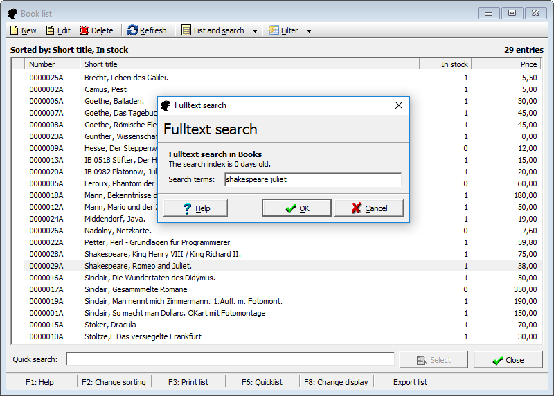 Quick search, fulltext search, keyword search, advanced search: Juliet finds an answer even to your most complex  question.