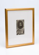 Original copper engraving portrait of english physician William Harvey