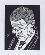 James Joyce - Limited Edition - Linocut-Portrait by Paula Pohli