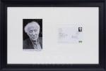 Original, signed John Minihan-photograph of Seamus Heaney at his 70th birthday in his home in Dublin, in the year 2009