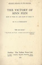 [Sinn Fein] O'Hegarty, The Victory of Sinn Fein - How it won it and how it used it.