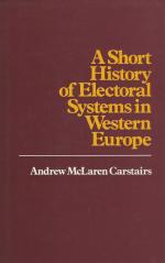 Carstairs, A Short History of Electoral Systems in Western Europe.