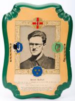 Two vintage Memorial Plaques for the two IRA Volunteers Fergal O’Hanlon and Seán South