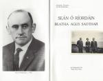 [Ó Ríordáin, Seán Ó Ríordáin, beatha agus saothar. [Including a vintage photogra