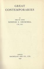 Churchill, Great Contemporaries.