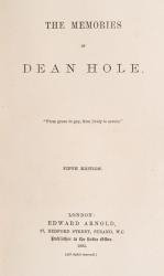 Hole, The Memories of Dean Hole.