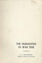 Matthiesen, The Humanities in War Time.