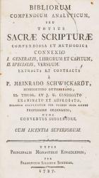 Schwickardt, Bibliorum Compendium Analyticum seu totius Sacrae Scripturae.