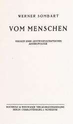 Sombart, Werner / [Erwin von Beckerath – Third Freiburg Circle / Dritter Freibur