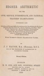 Haugh, Higher Arithmetic for the Civil Service, Intermediate, and National Teach