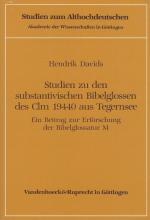 Davids, Studien zu den substantivischen Bibelglossen des Clm 19440 aus Tegernsee