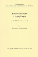 Tiefenbach, Althochdeutsche Aratorglossen.