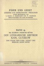 [Gutzkow, Der literarische Kritiker Karl Gutzkow.