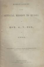 Fox, Russian Account of the Official Mission to Russia