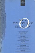 Troisfontaines, Revue Philosophique de Louvain. Tome 92. Numero 4. Novembre 1994