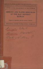 Stearns, Geology and Water resources of The Kau District, Hawai