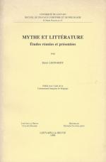 Leonardy, Mythe et Littérature - Études réunies et présentées.