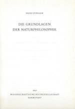 Dingler, Die Grundlagen der Naturphilosophie.