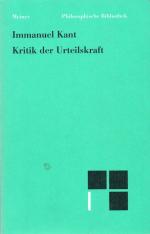 Kant, Kritik der Urteilskraft.