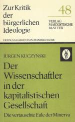 Kuczynski, Der Wissenschaftler in der kapitalistischen Gesellschaft.