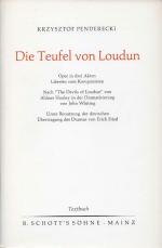 Penderecki, Die Teufel von Loudun.